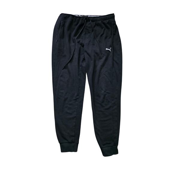 Puma Black Joggers Sweatpants Men’s L Track Athletic - Picture 1 of 9